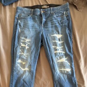 Torrid Blue Distressed Skinny Jeans - 20R